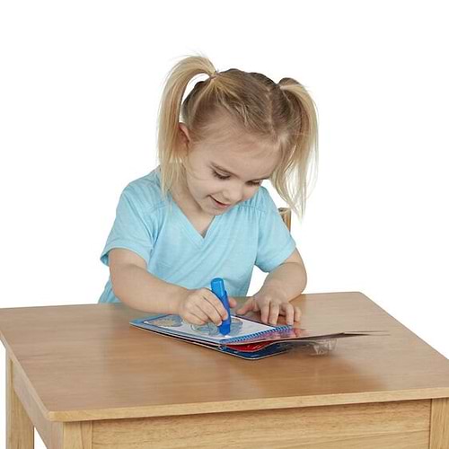 חוברת צביעה רב פעמית טוש מים 4 דפים - חלל