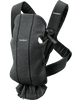 מנשא תינוק מיני Mini בד ג’רסי 3D - אפור פחם Charcoal grey