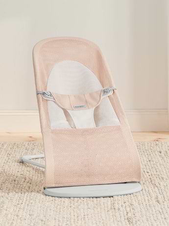 ‏טרמפולינה לתינוק Baby Bouncer בד נושם Mesh -  ורוד בהיר/לבן Pearly Pink/White