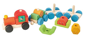 רכבת השחלת צורות מעץ 13 חלקים טנדר ליף טויס