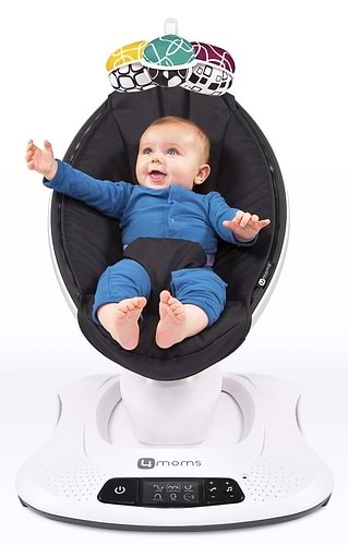 נדנדה חשמלית וטרמפולינה מאמארו 4.0 mamaRoo - אפור כהה בד מנדף זיעה
