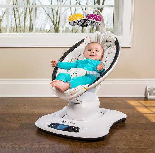 נדנדה חשמלית וטרמפולינה מאמארו 4.0 mamaRoo - אפור כהה בד מנדף זיעה