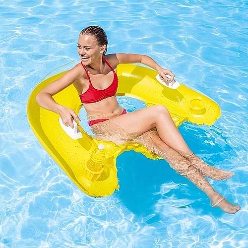 כסא ים צף בצורת כורסא - צהוב 58859