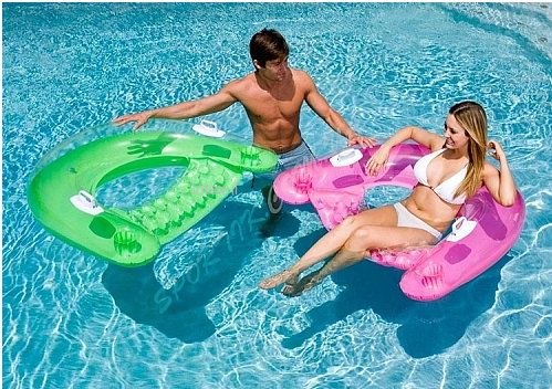 כסא ים צף בצורת כורסא - צהוב 58859