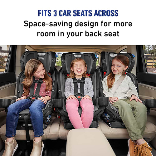 כסא בטיחות משולב בוסטר צר במיוחד True3Fit LX 3-in-1 - אפור/כחול כהה Stanford טרופיט