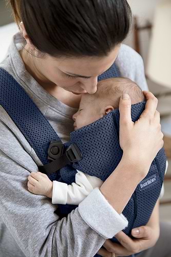 מנשא תינוק מיני Mini בד מש נושם 3D Mesh - אפור כסוף Grey