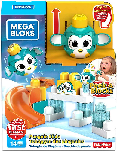  בניית מגלשה משעשעת לפניגווין הידידותי 14 חלקים - כתום