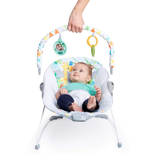 טרמפולינה לתינוק המתאימה עד 9 ק״ג וכוללת רטט - בספארי