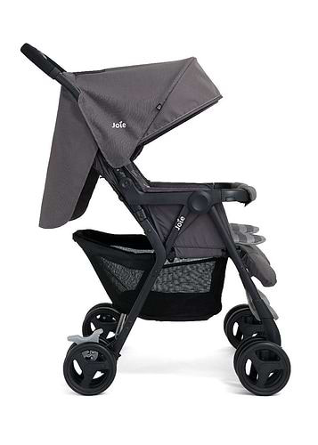 עגלת תאומים/אחים קלה במיוחד Aire Twin אייר טווין - Dark Pewter אפור