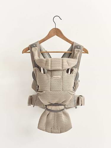 מנשא תינוק מוב Move הכולל ריפוד מבד נושם 3D MESH - בז' Grey beige