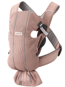מנשא תינוק מיני Mini בד מש נושם 3D Mesh - ורוד Dusty pink בייבי ביורן