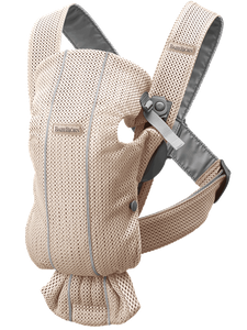 מנשא תינוק מיני Mini בד מש נושם 3D Mesh - ורוד Pearly pink בייבי ביורן