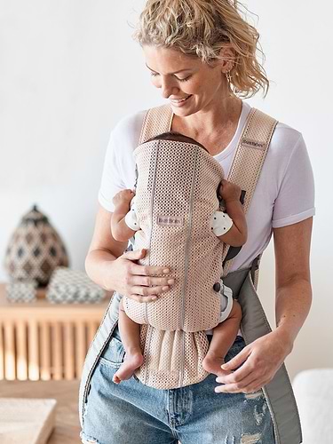 מנשא תינוק מיני Mini בד מש נושם 3D Mesh - ורוד Pearly pink