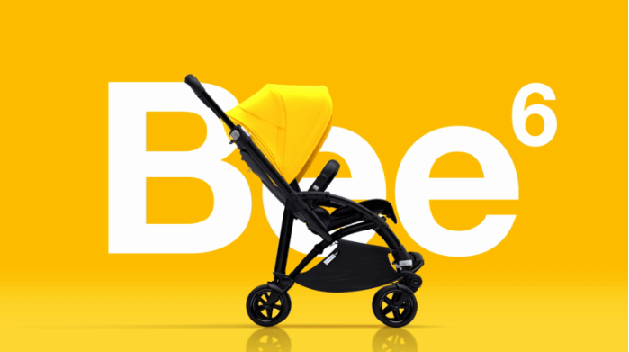 עגלת בוגבו בי 6 Bee - שילדה אלומיניום | ריפוד שחור | גגון שחור