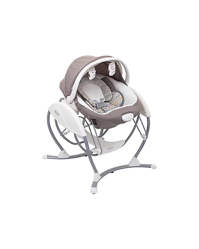 נדנדה וטרמפולינה יוקרתית לתינוק 2 ב 1  Swing Glider Elite - חום Chevron