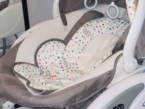 נדנדה וטרמפולינה יוקרתית לתינוק 2 ב 1  Swing Glider Elite - חום Chevron