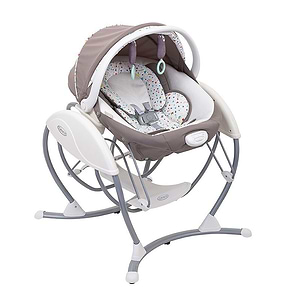 נדנדה וטרמפולינה יוקרתית לתינוק 2 ב 1  Swing Glider Elite - חום Scatter Geo גרקו