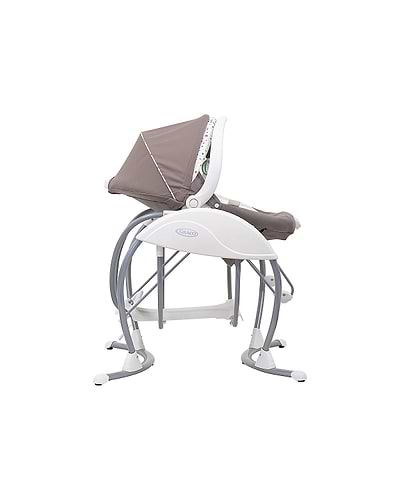 נדנדה וטרמפולינה יוקרתית לתינוק 2 ב 1  Swing Glider Elite - חום Scatter Geo