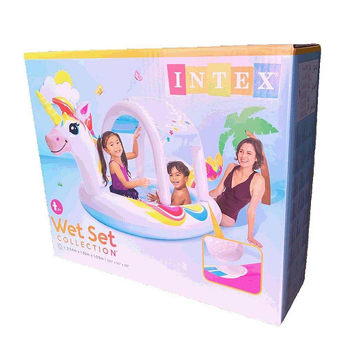 בריכת חד קרן משפריצה כוללת גגון מתפרק 58435