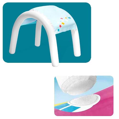 בריכת חד קרן משפריצה כוללת גגון מתפרק 58435