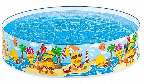 בריכה דופן קשיחה קוטר 122 ס״מ חוף ים 58477