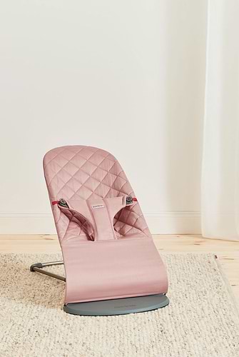 ‏טרמפולינה לתינוק Baby Bouncer כותנה בליס - Dusty pink