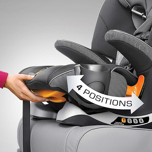 כסא בטיחות משולב בוסטר מיי פיט MyFit הכולל 4 מצבי שכיבה/ישיבה - אפור Fathom