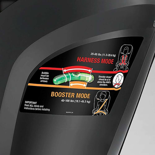 כסא בטיחות משולב בוסטר מיי פיט MyFit הכולל 4 מצבי שכיבה/ישיבה - אפור Fathom