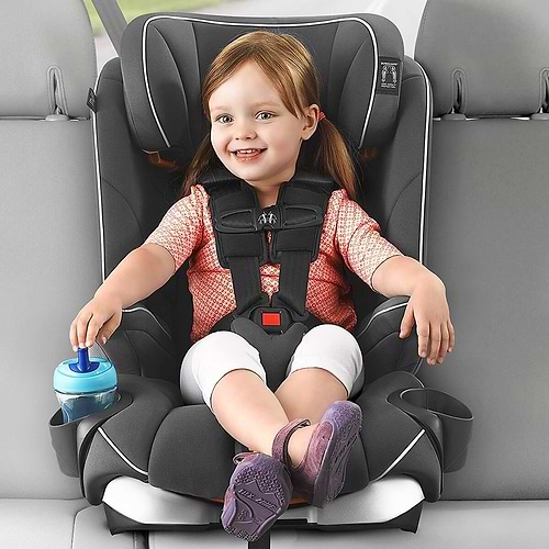 כסא בטיחות משולב בוסטר מיי פיט MyFit הכולל 4 מצבי שכיבה/ישיבה - אפור Fathom