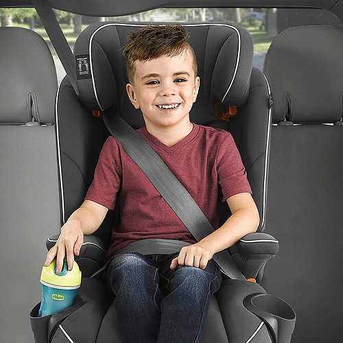 כסא בטיחות משולב בוסטר מיי פיט MyFit הכולל 4 מצבי שכיבה/ישיבה - אפור Fathom