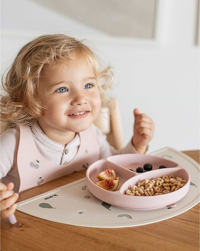 סינר סיליקון מעוצב - ורוד בהיר