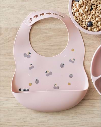 סינר סיליקון מעוצב - ורוד בהיר