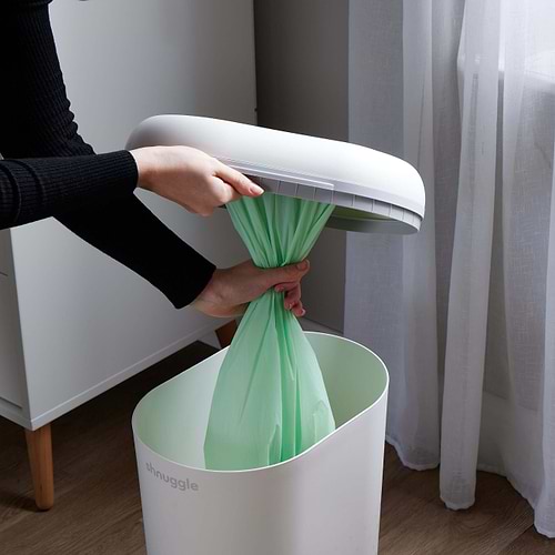 פח חיתולים Eco-Touch המנטרל ריחות וניתן לשימוש עם שקיות רגילות SHNUGGLE