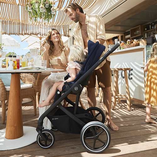 עגלת תינוק בליוס 4 Balios הכוללת עריסה, טיולון וסלקל - אפור סוהו Soho Grey