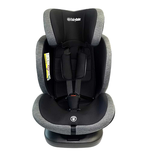 כיסא בטיחות משולב בוסטר מסתובב 360º בתקן I-Size הכולל חיבור איזופיקס - אפור / שחור