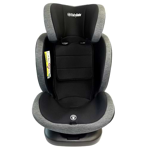כיסא בטיחות משולב בוסטר מסתובב 360º בתקן I-Size הכולל חיבור איזופיקס - אפור / שחור