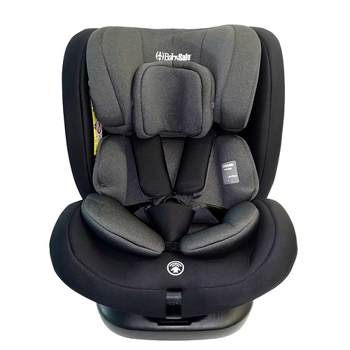 כיסא בטיחות משולב בוסטר מסתובב 360º בתקן I-Size הכולל חיבור איזופיקס - אפור כהה