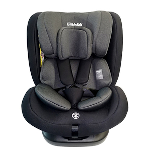 כיסא בטיחות משולב בוסטר מסתובב 360º בתקן I-Size הכולל חיבור איזופיקס - אפור כהה בייבי סייף