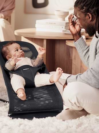 ‏טרמפולינה לתינוק Baby Bouncer בד נושם Mesh - שחור Black