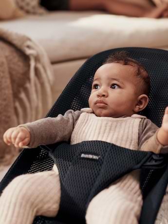 ‏טרמפולינה לתינוק Baby Bouncer בד נושם Mesh - שחור Black
