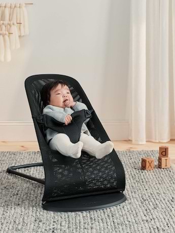 ‏טרמפולינה לתינוק Baby Bouncer בד נושם Mesh - שחור Black