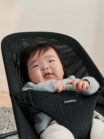 ‏טרמפולינה לתינוק Baby Bouncer בד נושם Mesh - שחור Black