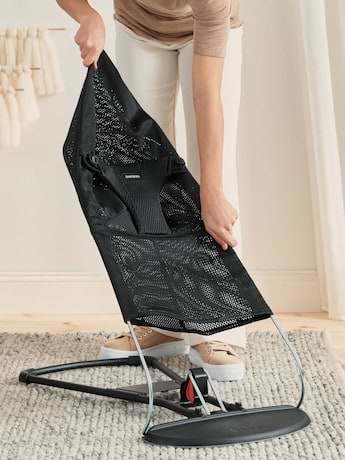 ‏טרמפולינה לתינוק Baby Bouncer בד נושם Mesh - שחור Black