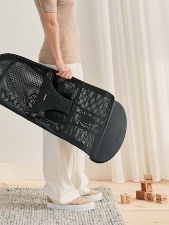 ‏טרמפולינה לתינוק Baby Bouncer בד נושם Mesh - שחור Black