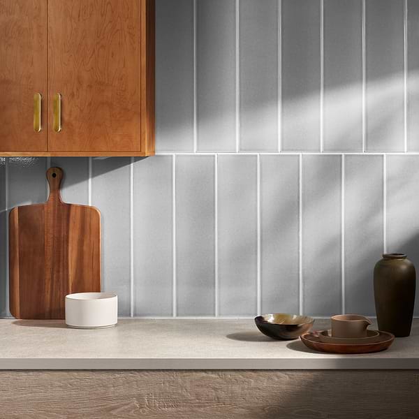 Retouch Gray 4.5x18 Crackled Glossy Ceramic Tile