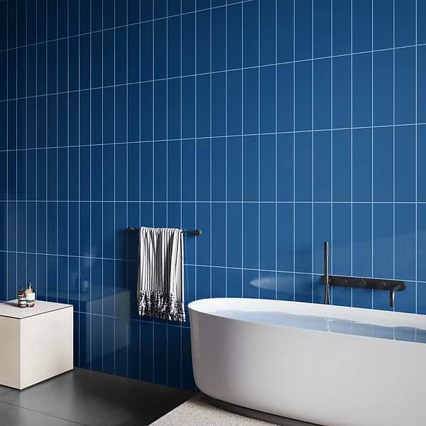 Retouch Nautical Blue 4.5x18 Crackled Glossy Ceramic Tile