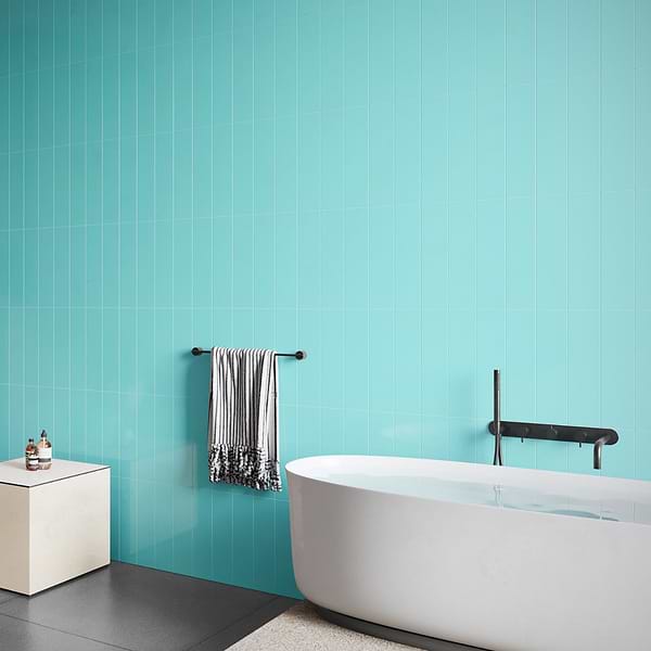 Retouch Teal Green 4.5x18 Crackled Glossy Ceramic Tile