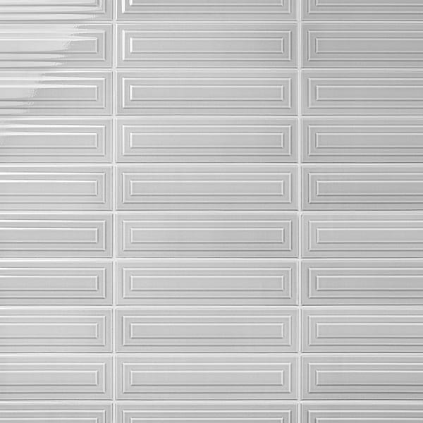 Retouch Frame Gray 4.5x18 3D Crackled Glossy Ceramic Tile