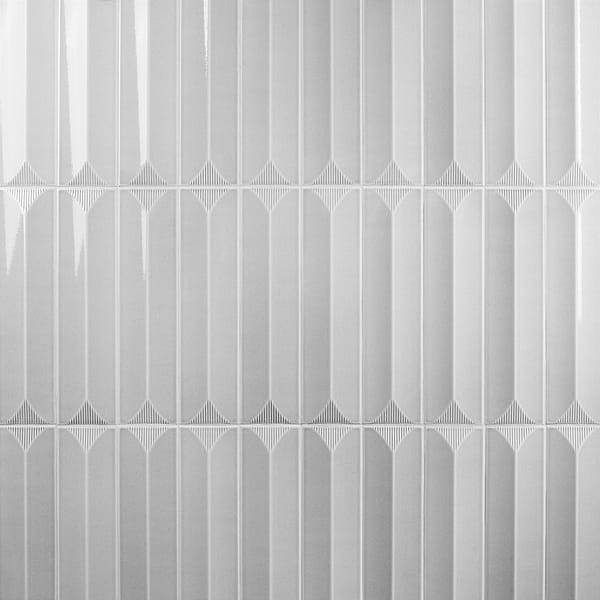 Retouch Inflex Gray 4.5x18 3D Crackled Glossy Ceramic Tile