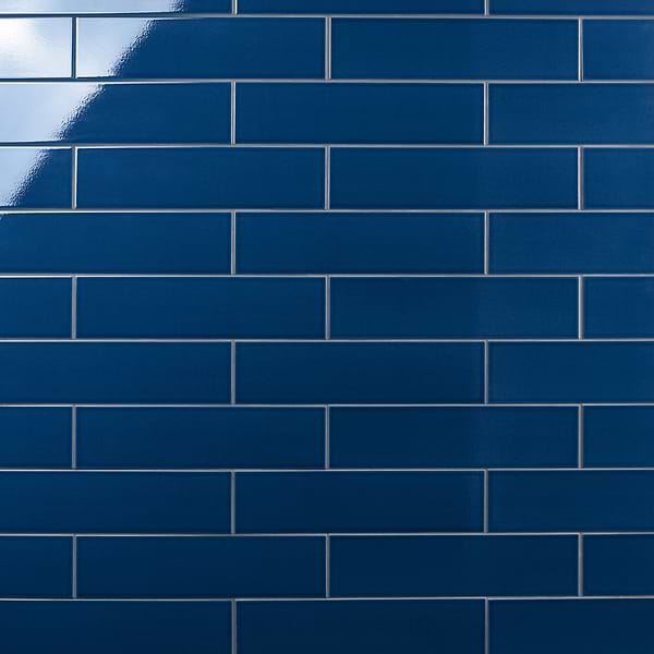 Retouch Nautical Blue 4.5x18 Crackled Glossy Ceramic Tile